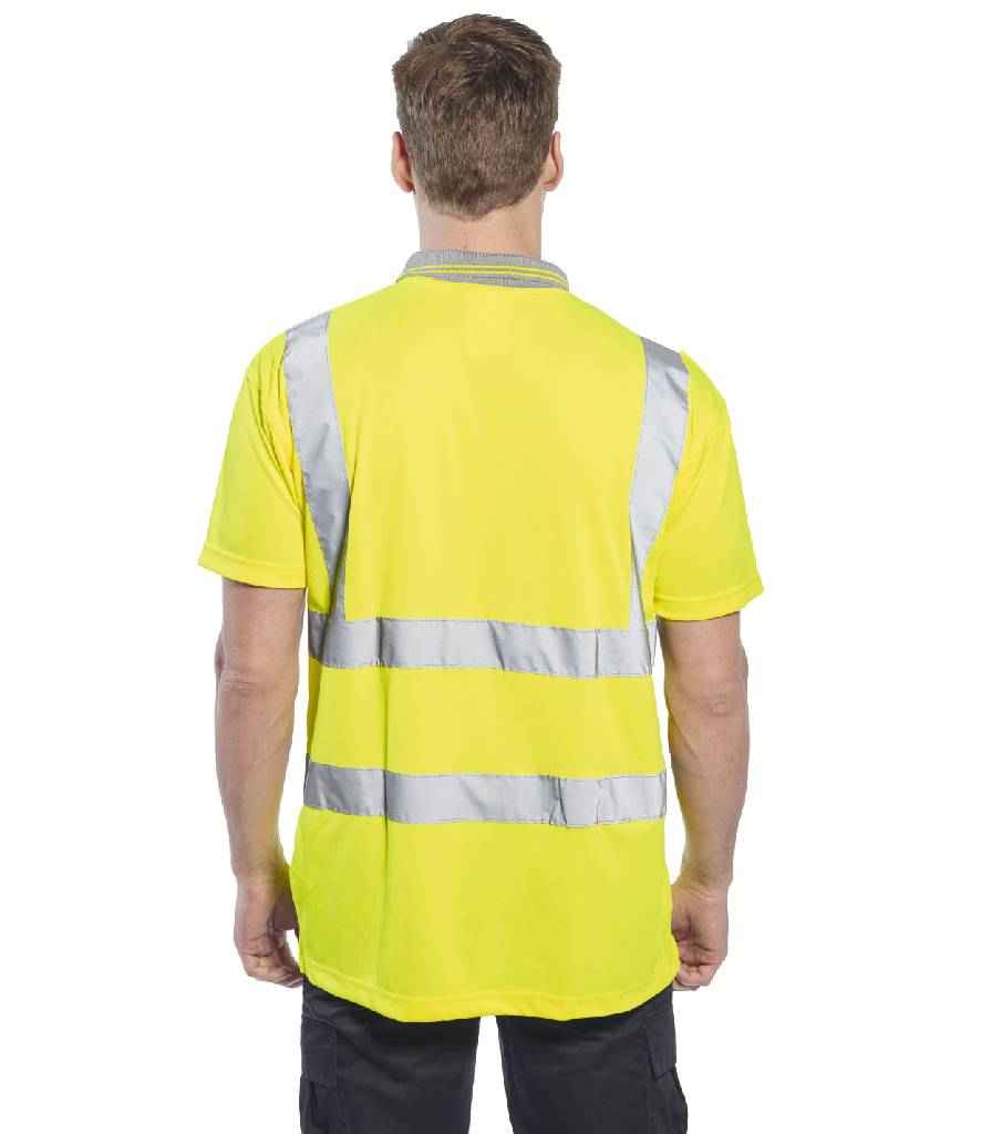 Portwest Hi-Vis Polo Shirt in by Portwest — Custom branded clothing by Print Press, featuring premium embroidery produced in our specialist print lab in the UK.