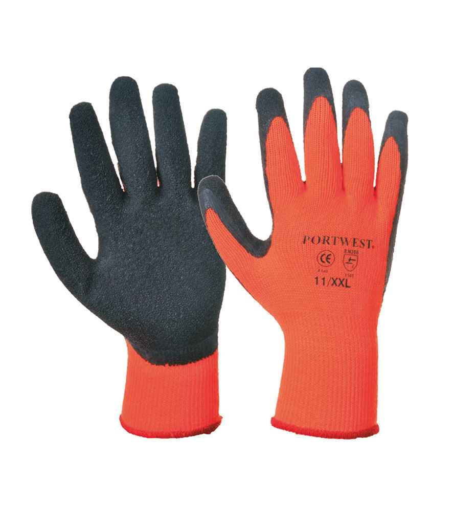 Portwest Thermal Grip Gloves in Orange by Portwest — Custom branded clothing by Print Press, featuring premium embroidery produced in our specialist print lab in the UK.