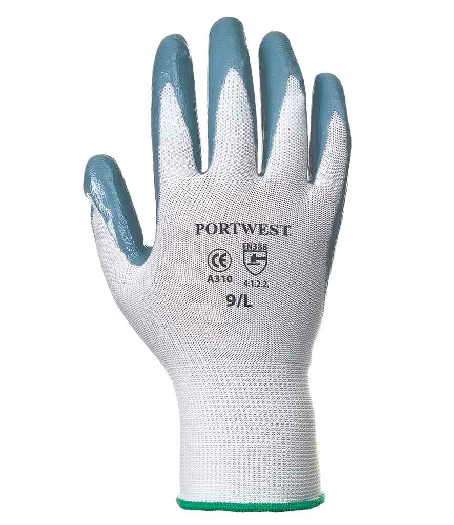 Portwest Flexo Grip Nitrile Gloves in by Portwest — Custom branded clothing by Print Press, featuring premium embroidery produced in our specialist print lab in the UK.