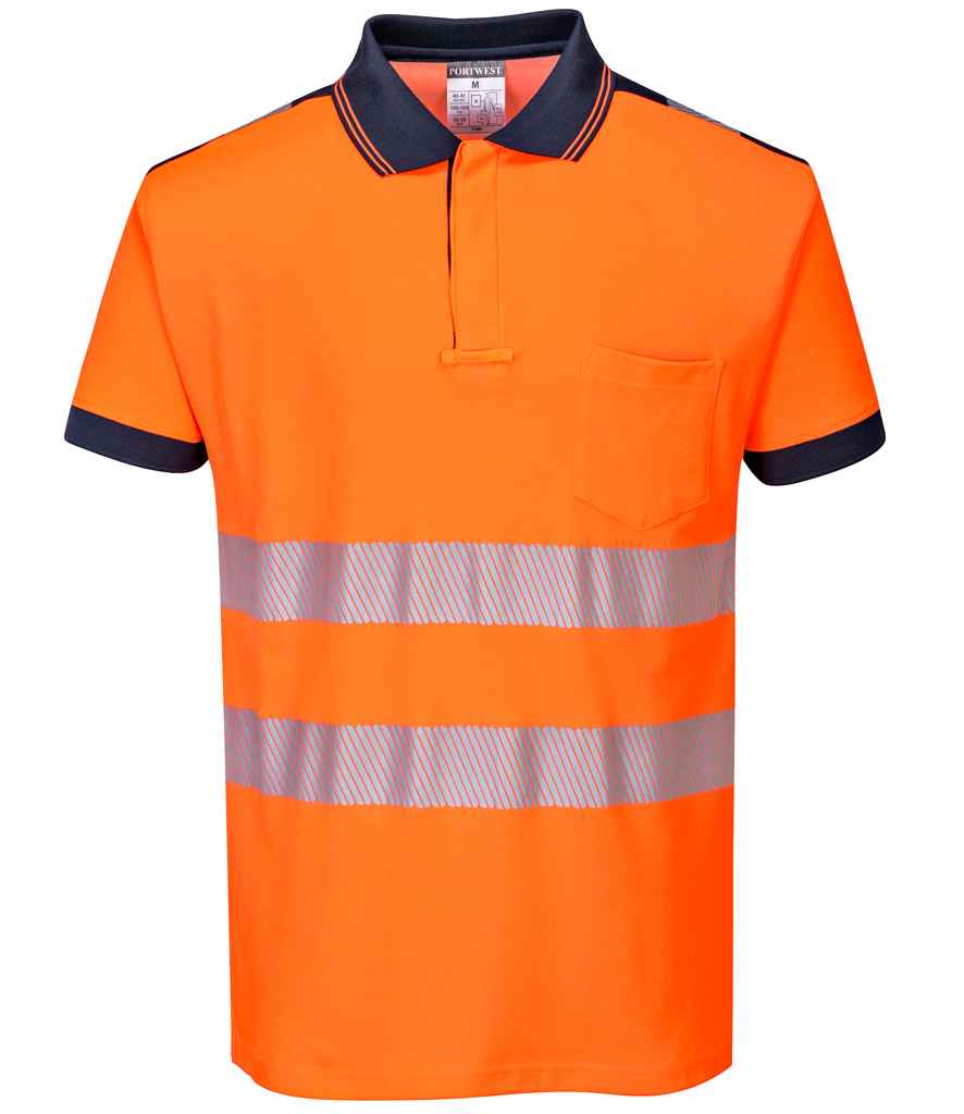 Portwest PW3 Hi-Vis Polo Shirt in by Portwest — Custom branded clothing by Print Press, featuring premium embroidery produced in our specialist print lab in the UK.