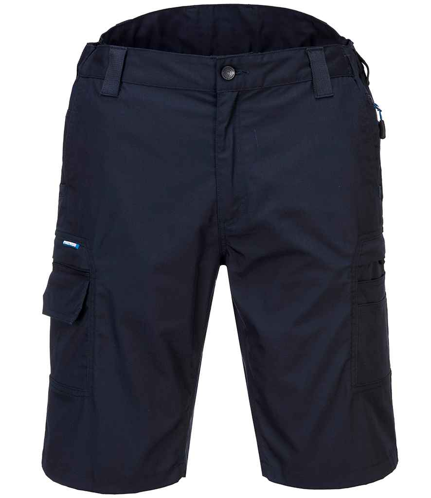 Portwest KX3 Ripstop Shorts in Dark Navy by Portwest — Custom branded clothing by Print Press, featuring premium embroidery produced in our specialist print lab in the UK.