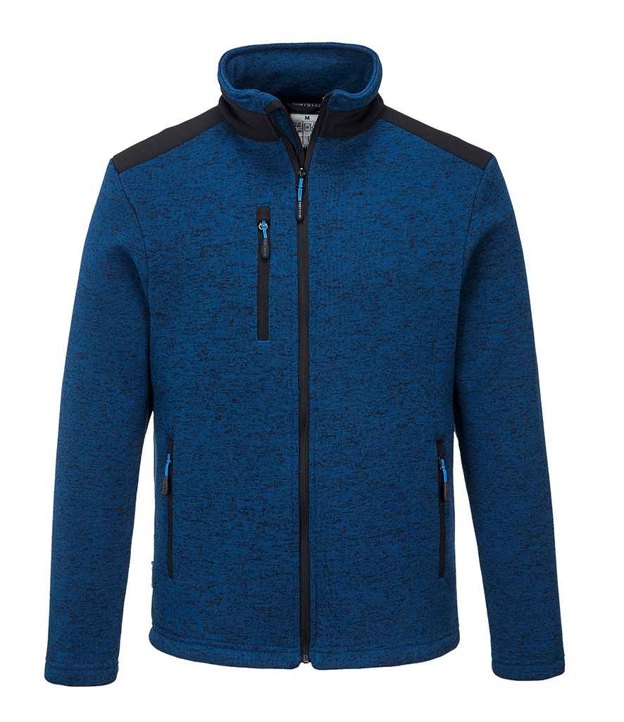 Portwest KX3 Performance Fleece Jacket in Persian Blue by Portwest — Custom branded clothing by Print Press, featuring premium embroidery produced in our specialist print lab in the UK.