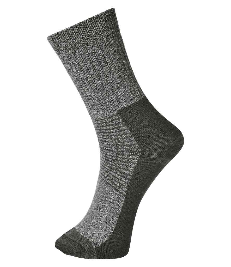 Portwest Thermal Socks in 6-9 size Grey by Portwest — Custom branded clothing by Print Press, featuring premium embroidery produced in our specialist print lab in the UK.