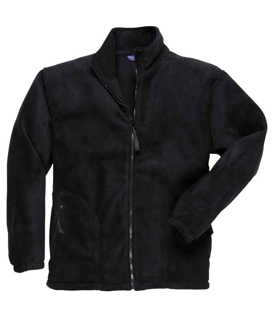 Argyll Heavy Fleece Jacket in Black by Portwest — Custom branded clothing by Print Press, featuring premium embroidery produced in our specialist print lab in the UK.