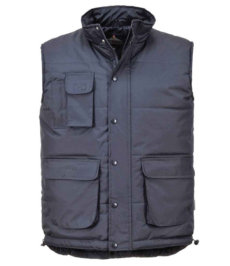 Portwest Classic Bodywarmer in by Portwest — Custom branded clothing by Print Press, featuring premium embroidery produced in our specialist print lab in the UK.
