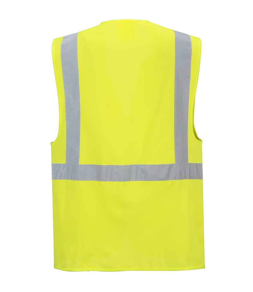 Portwest Hi-Vis Executive Vest in by Portwest — Custom branded clothing by Print Press, featuring premium embroidery produced in our specialist print lab in the UK.