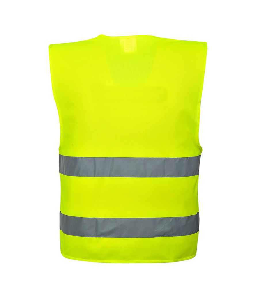 Portwest Hi-Vis Two Band Vest in by Portwest — Custom branded clothing by Print Press, featuring premium embroidery produced in our specialist print lab in the UK.