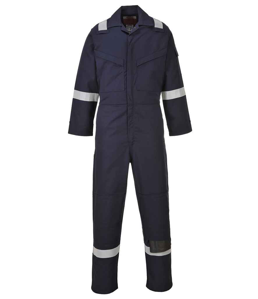 Portwest Bizflame Anti-Static Coverall in R Navy by Portwest — Custom branded clothing by Print Press, featuring premium embroidery produced in our specialist print lab in the UK.