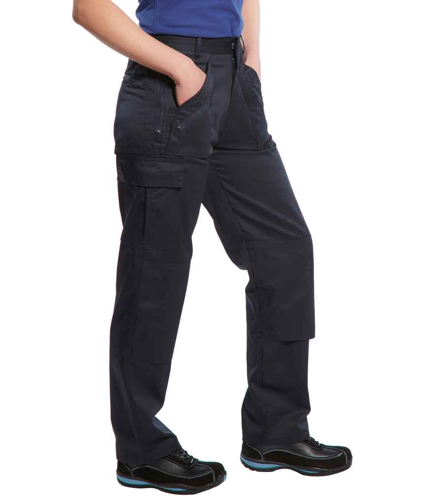 Portwest Ladies Action Trousers in Black by Portwest — Custom branded clothing by Print Press, featuring premium embroidery produced in our specialist print lab in the UK.