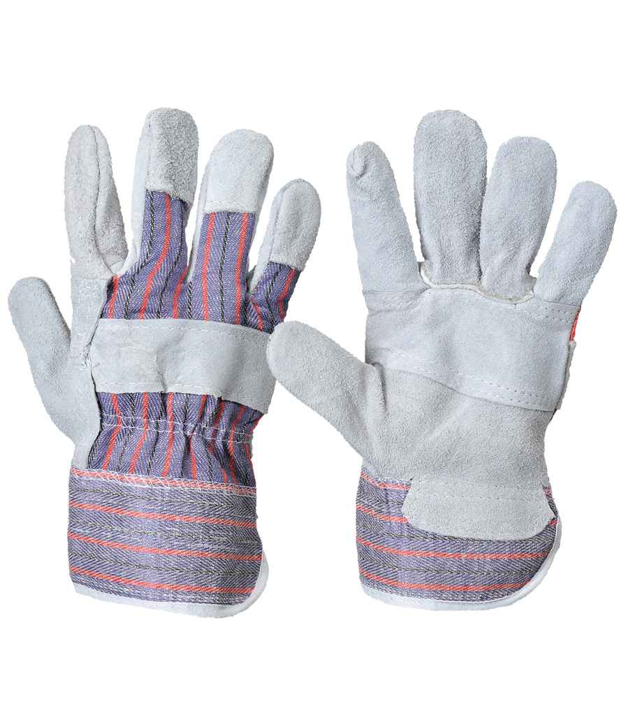 Portwest Canadian Rigger Gloves in XL Grey by Portwest — Custom branded clothing by Print Press, featuring premium embroidery produced in our specialist print lab in the UK.