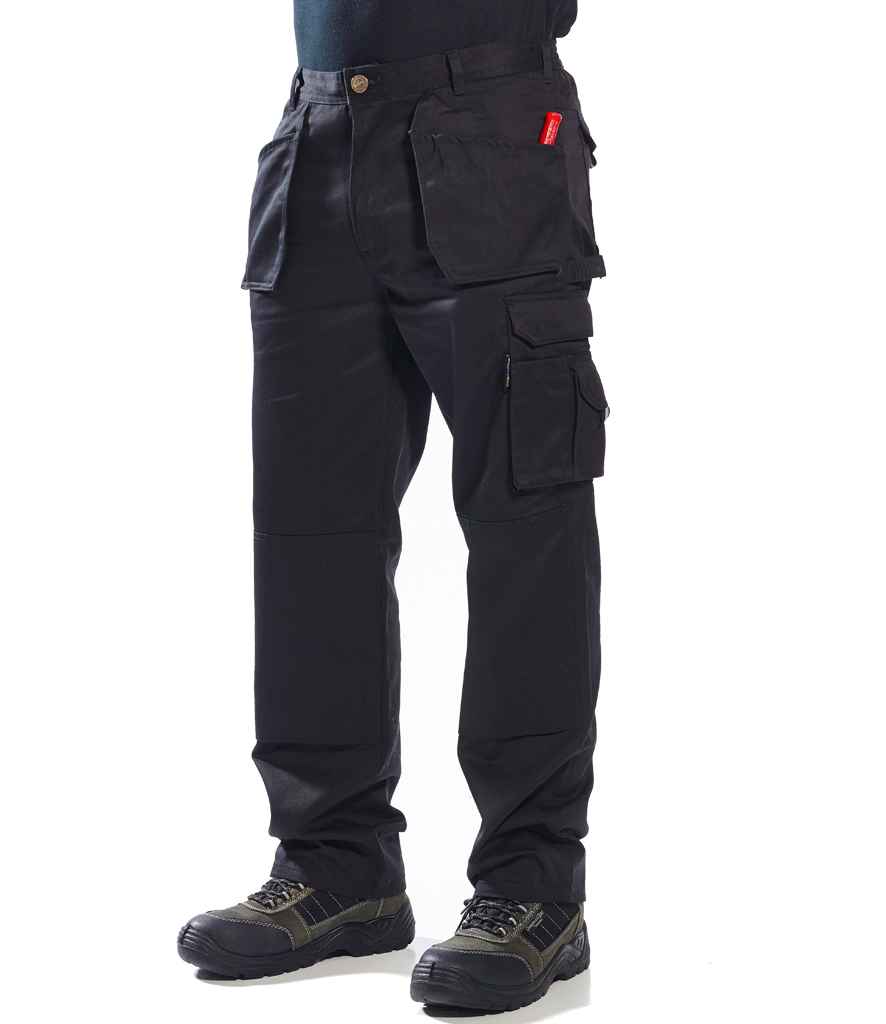 Portwest Slate Holster Trousers in R Black by Portwest — Custom branded clothing by Print Press, featuring premium embroidery produced in our specialist print lab in the UK.