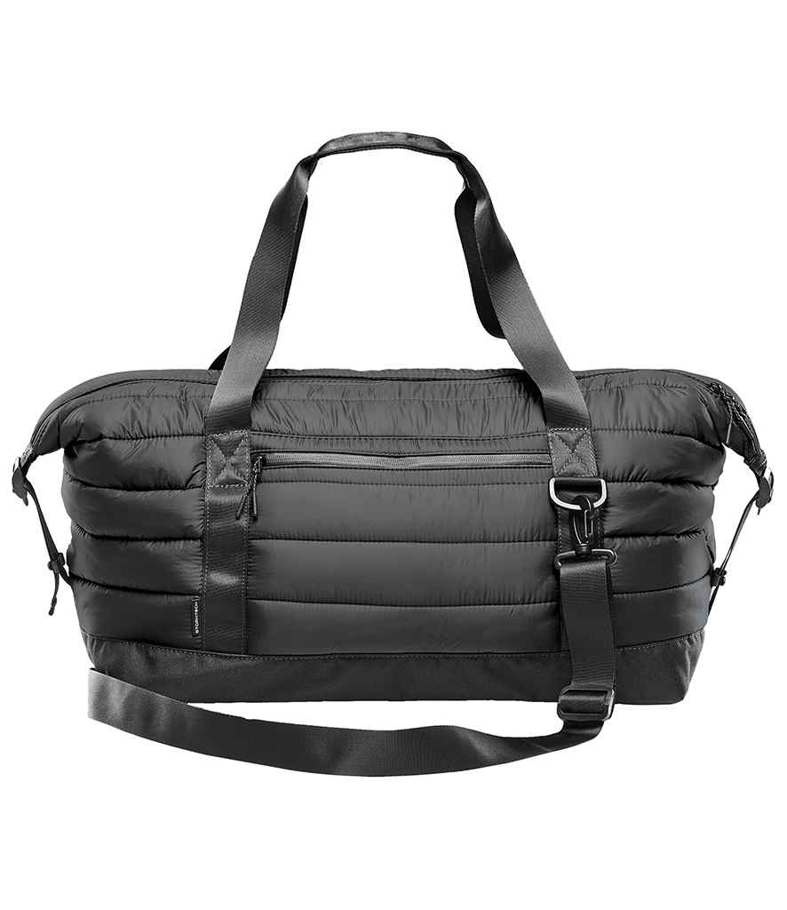 Stormtech Stavanger Quilted Duffle Holdall in ONE Black by Stormtech — Custom branded clothing by Print Press, featuring premium embroidery produced in our specialist print lab in the UK.