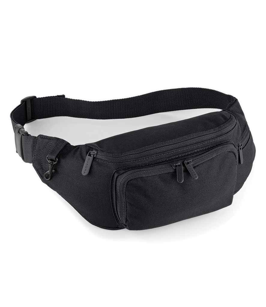Quadra Belt Bag in ONE Black by Quadra — Custom branded clothing by Print Press, featuring premium embroidery produced in our specialist print lab in the UK.