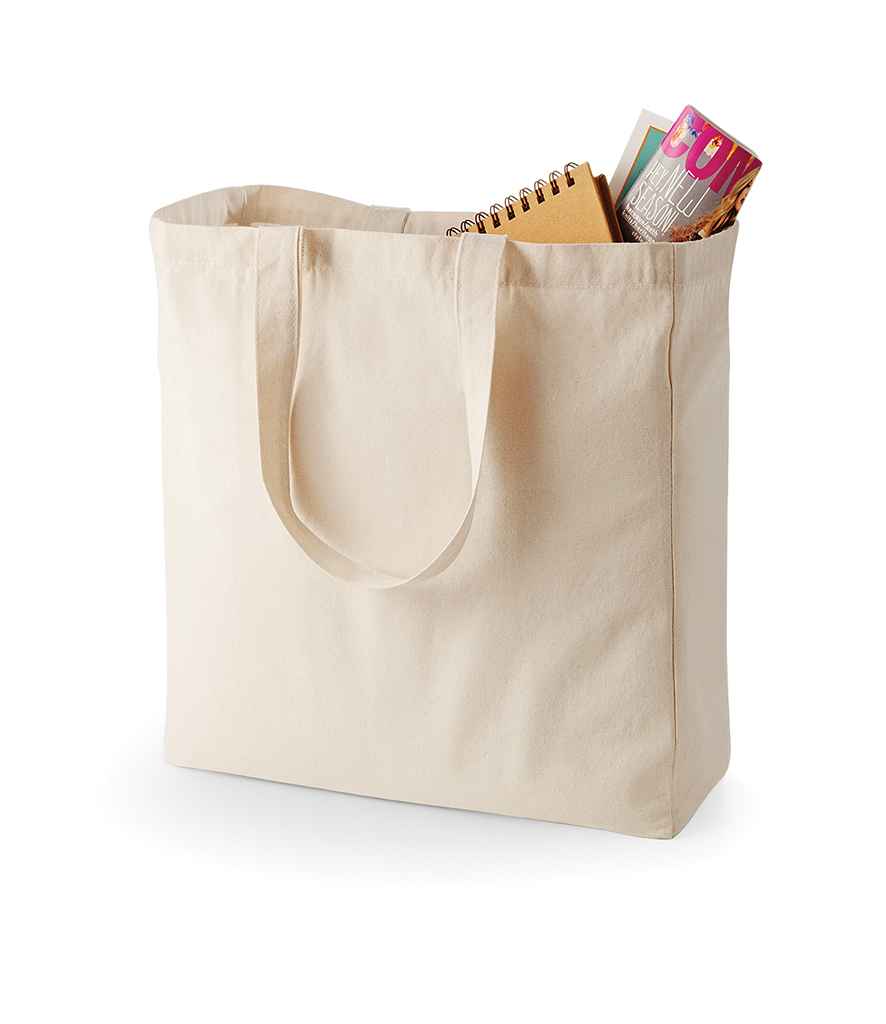 Quadra Canvas Classic Shopper in ONE Natural by Quadra — Custom branded clothing by Print Press, featuring premium embroidery produced in our specialist print lab in the UK.