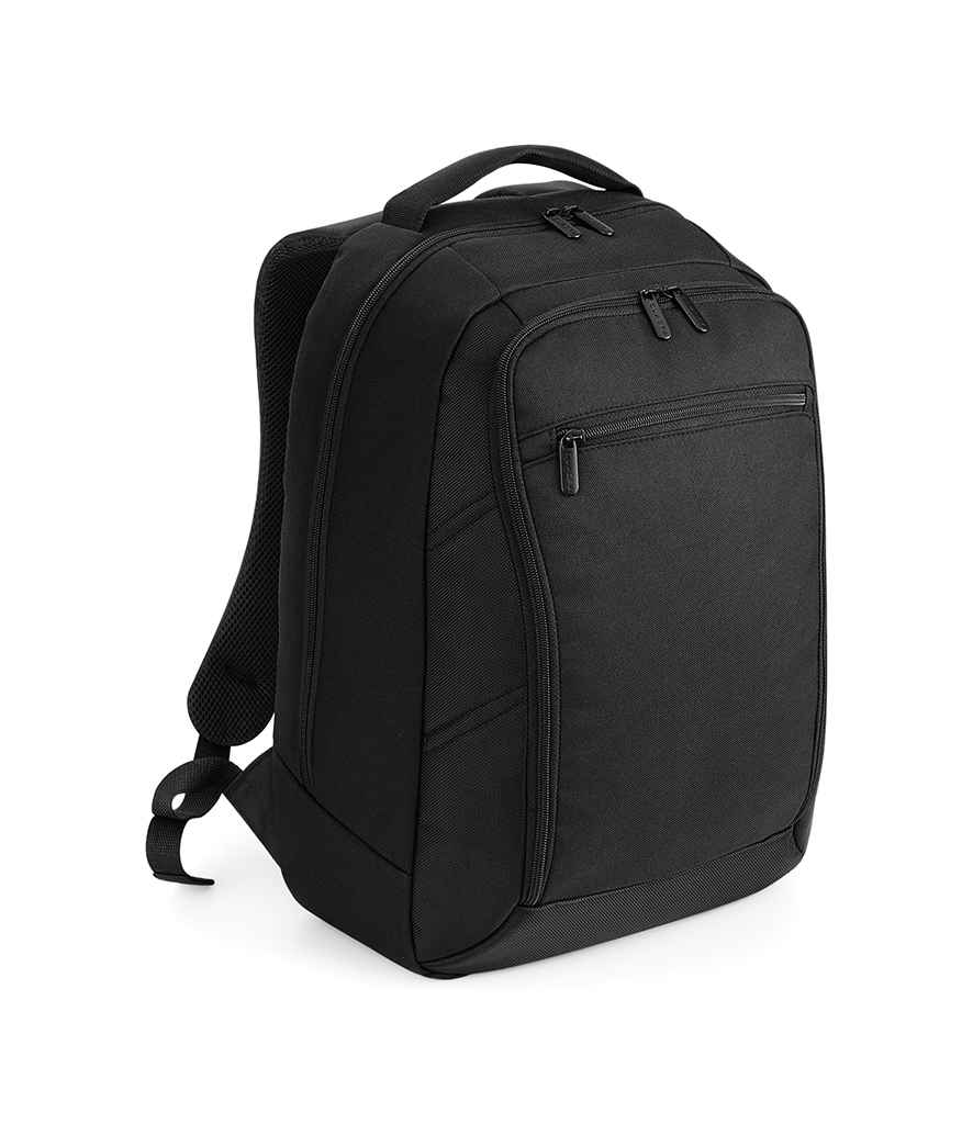 Quadra Executive Digital Backpack in ONE Black by Quadra — Custom branded clothing by Print Press, featuring premium embroidery produced in our specialist print lab in the UK.