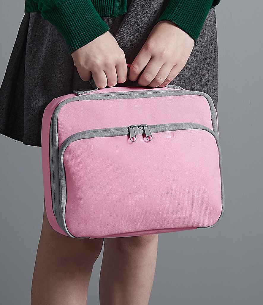 Quadra Lunch Cooler Bag in ONE Classic Pink by Quadra — Custom branded clothing by Print Press, featuring premium embroidery produced in our specialist print lab in the UK.