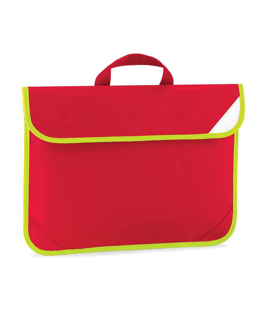 Quadra Enhanced-Viz Book Bag in ONE Classic Red by Quadra — Custom branded clothing by Print Press, featuring premium embroidery produced in our specialist print lab in the UK.