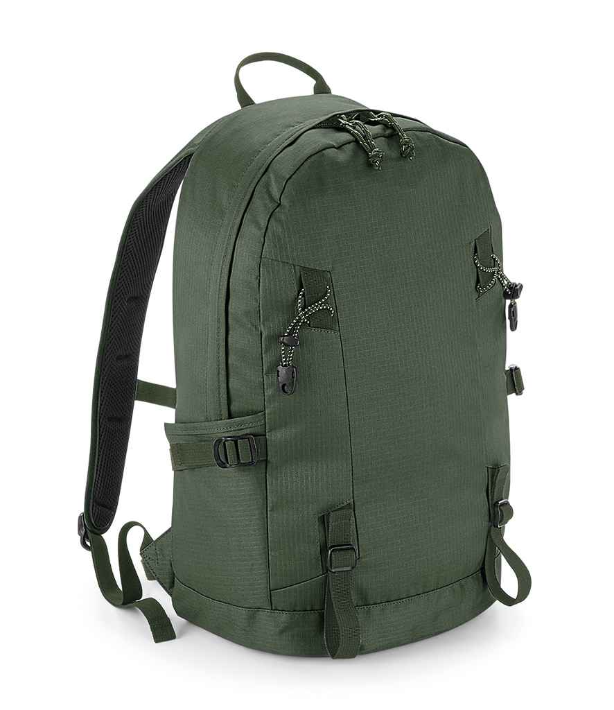Quadra Everyday Outdoor 20 Litre Backpack in ONE Olive Green by Quadra — Custom branded clothing by Print Press, featuring premium embroidery produced in our specialist print lab in the UK.