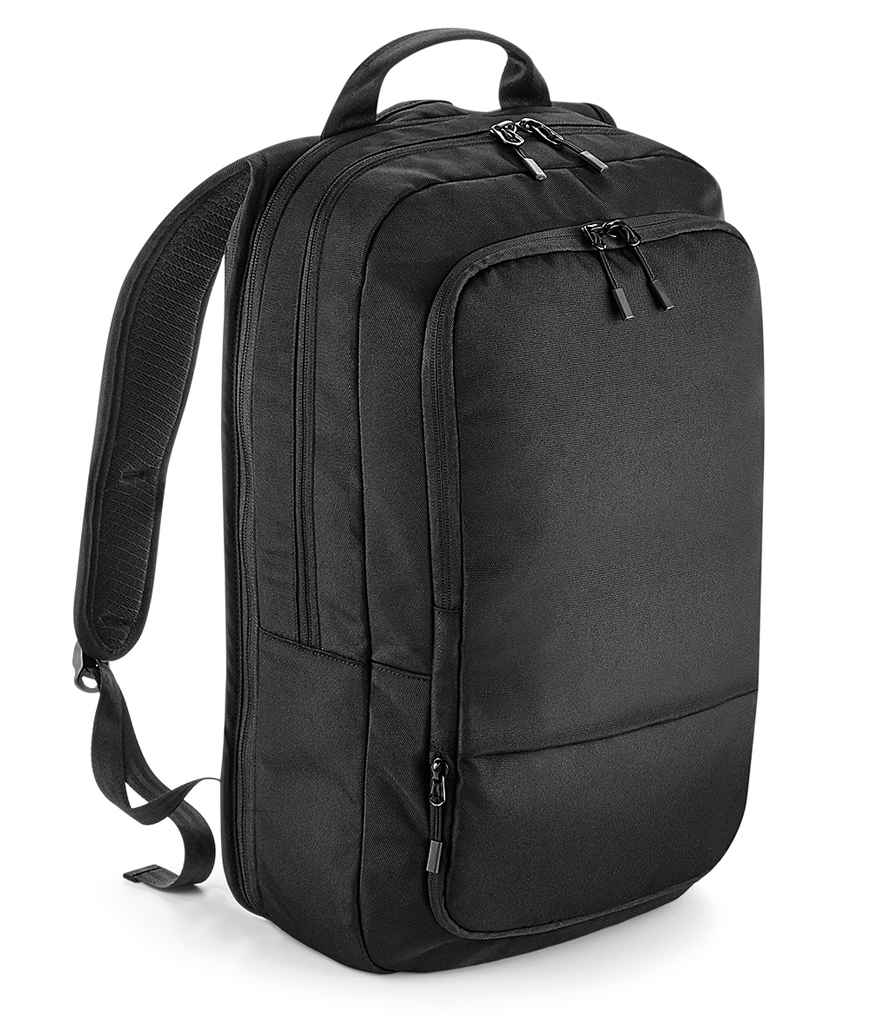 Quadra Pitch Black 24 Hour Backpack in ONE Black by Quadra — Custom branded clothing by Print Press, featuring premium embroidery produced in our specialist print lab in the UK.