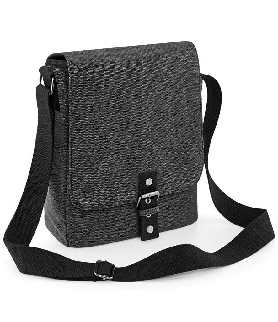 Quadra Vintage Canvas iPad/Tablet Reporter in ONE Vintage Black by Quadra — Custom branded clothing by Print Press, featuring premium embroidery produced in our specialist print lab in the UK.