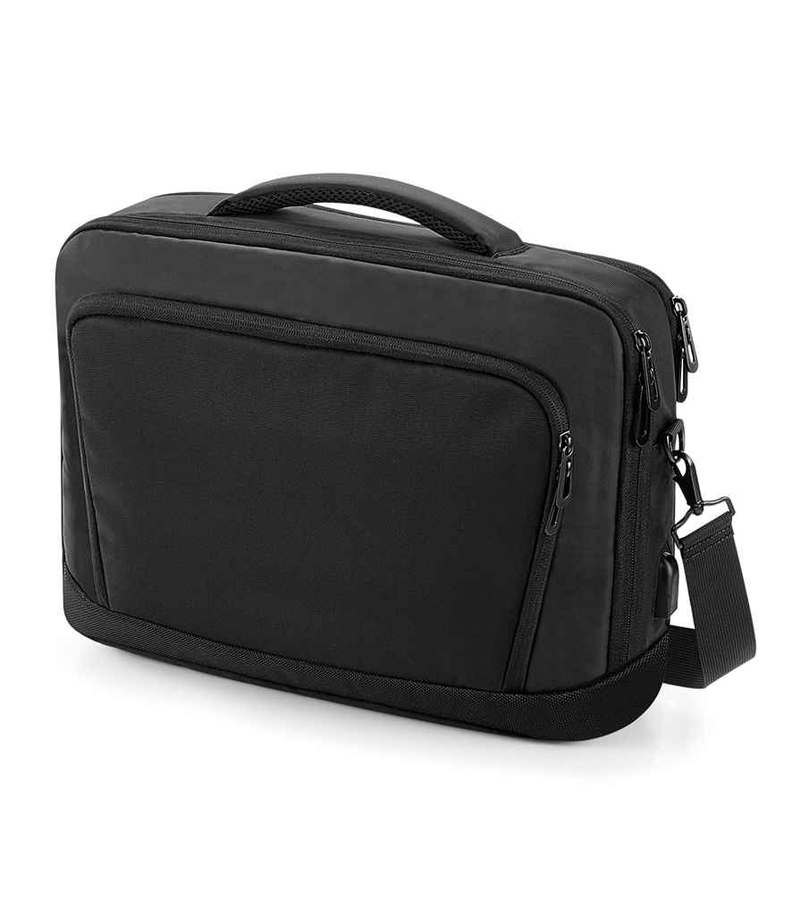 Quadra Pro-Tech Charge Messenger in ONE Black by Quadra — Custom branded clothing by Print Press, featuring premium embroidery produced in our specialist print lab in the UK.