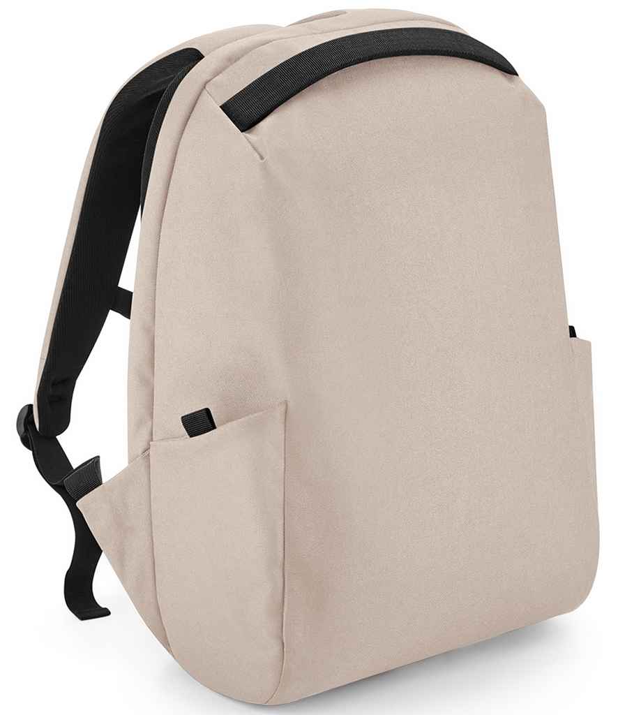 Quadra Project Recycled Security Backpack in ONE Pebble by Quadra — Custom branded clothing by Print Press, featuring premium embroidery produced in our specialist print lab in the UK.