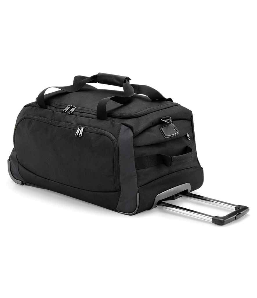 Quadra Tungsten Wheelie Travel Bag in ONE Black Graphite Grey by Quadra — Custom branded clothing by Print Press, featuring premium embroidery produced in our specialist print lab in the UK.