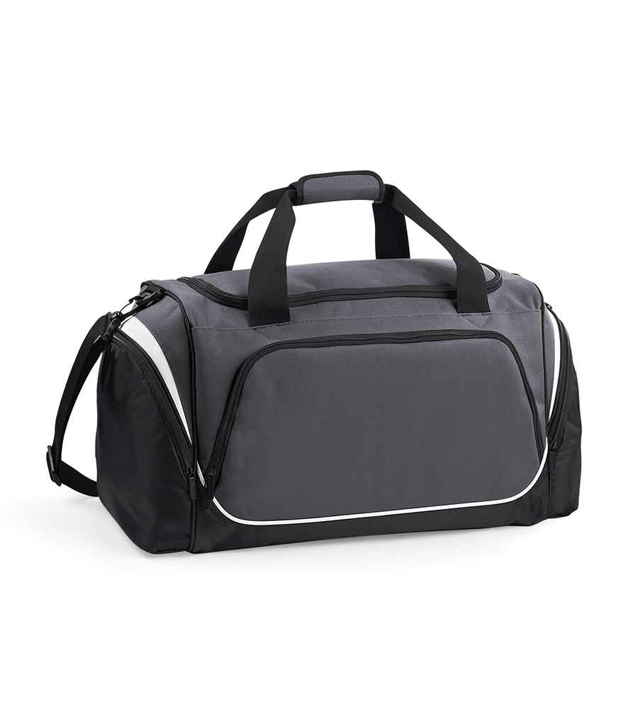 Quadra Pro Team Holdall in ONE Graphite Grey Black White by Quadra — Custom branded clothing by Print Press, featuring premium embroidery produced in our specialist print lab in the UK.