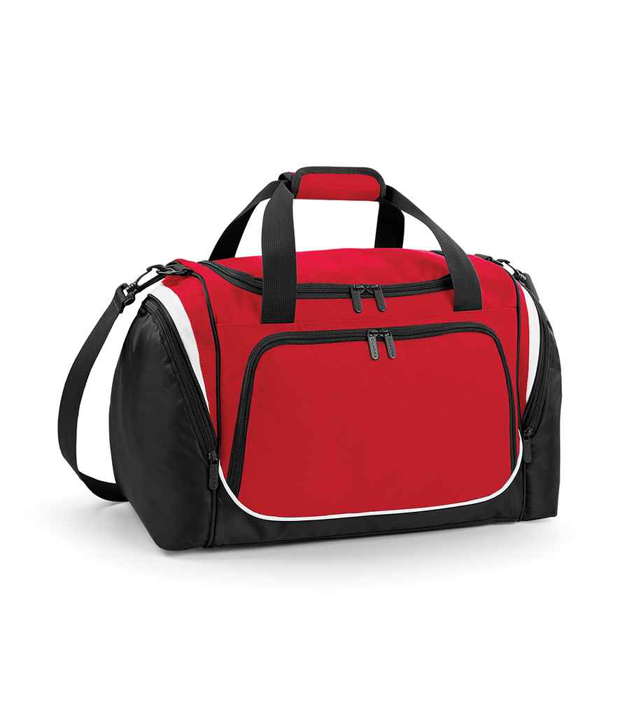 Quadra Pro Team Locker Bag in ONE Red Black White by Quadra — Custom branded clothing by Print Press, featuring premium embroidery produced in our specialist print lab in the UK.
