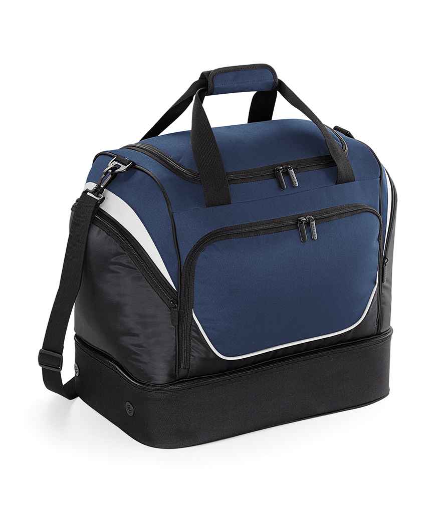 Quadra Pro Team Hardbase Holdall in ONE French Navy Black White by Quadra — Custom branded clothing by Print Press, featuring premium embroidery produced in our specialist print lab in the UK.