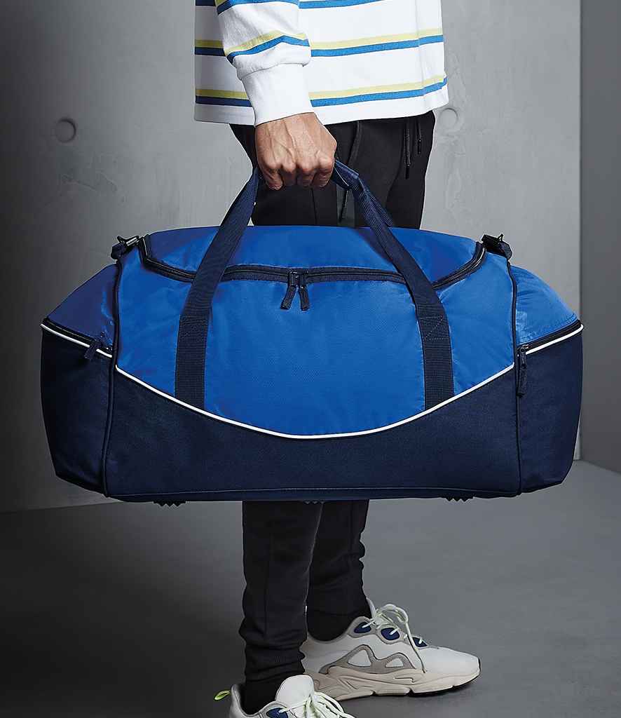 Quadra Teamwear Holdall in ONE Royal Blue Navy White by Quadra — Custom branded clothing by Print Press, featuring premium embroidery produced in our specialist print lab in the UK.