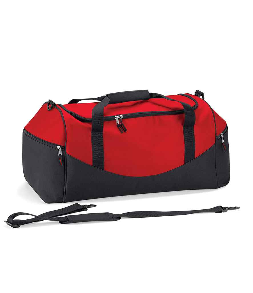 Quadra Teamwear Holdall in ONE Red Black Black by Quadra — Custom branded clothing by Print Press, featuring premium embroidery produced in our specialist print lab in the UK.