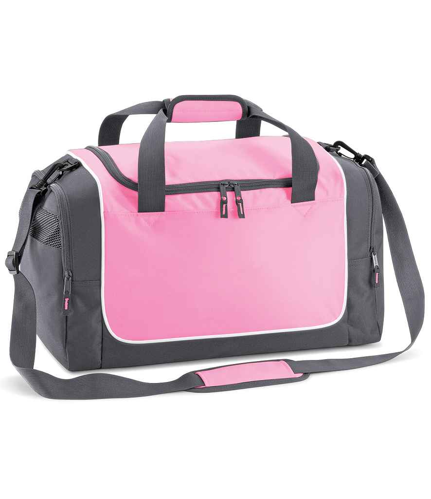 Quadra Teamwear Locker Bag in ONE Classic Pink Graphite Grey by Quadra — Custom branded clothing by Print Press, featuring premium embroidery produced in our specialist print lab in the UK.