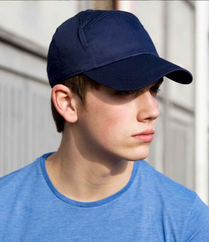 Result Advertising Cap in ONE Navy by Result Headwear — Custom branded clothing by Print Press, featuring premium embroidery produced in our specialist print lab in the UK.