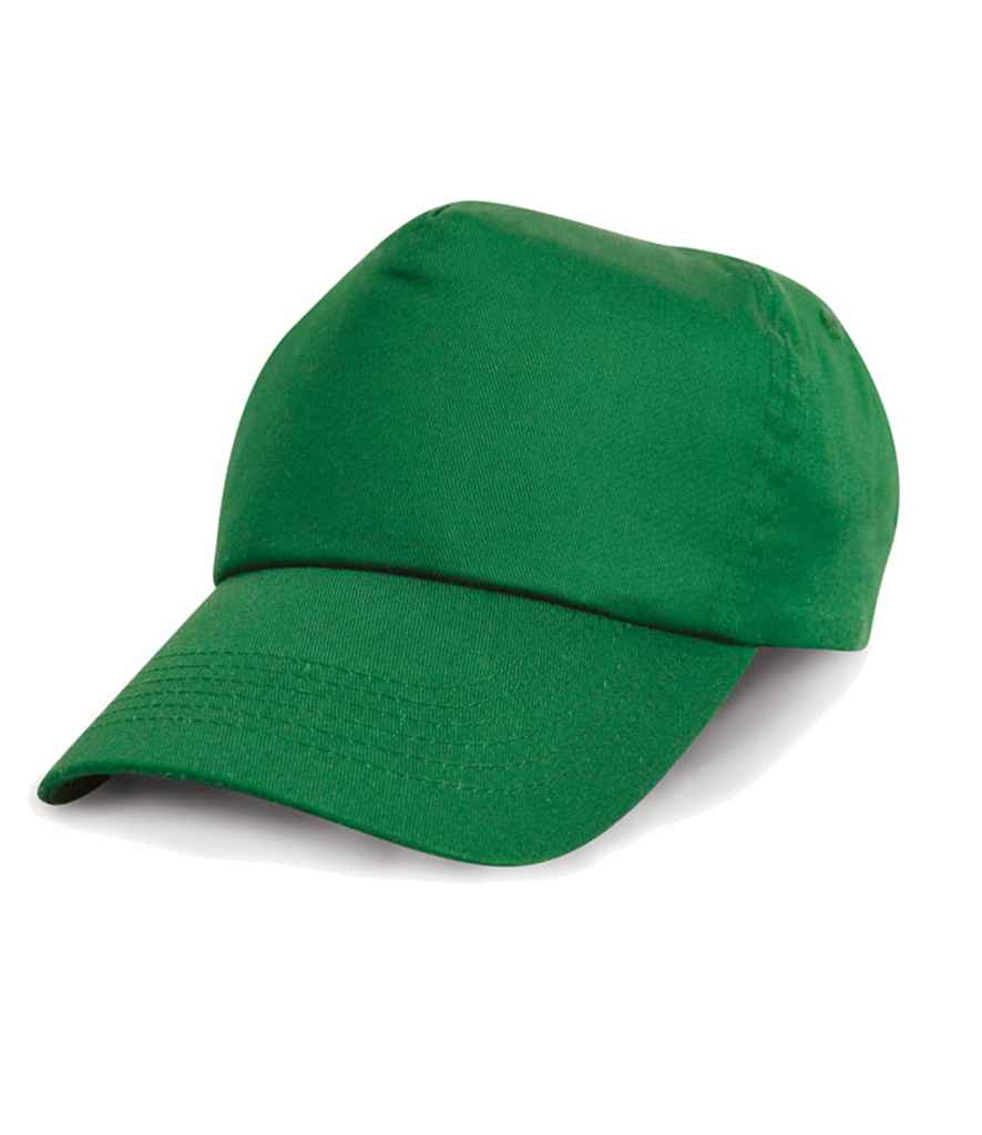 Result Kids Cotton Cap in ONE Kelly Green by Result Headwear — Custom branded clothing by Print Press, featuring premium embroidery produced in our specialist print lab in the UK.