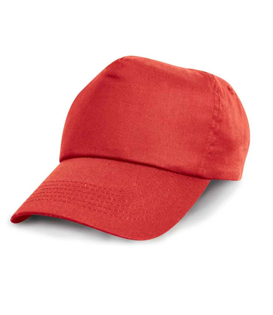 Result Kids Cotton Cap in ONE Red by Result Headwear — Custom branded clothing by Print Press, featuring premium embroidery produced in our specialist print lab in the UK.