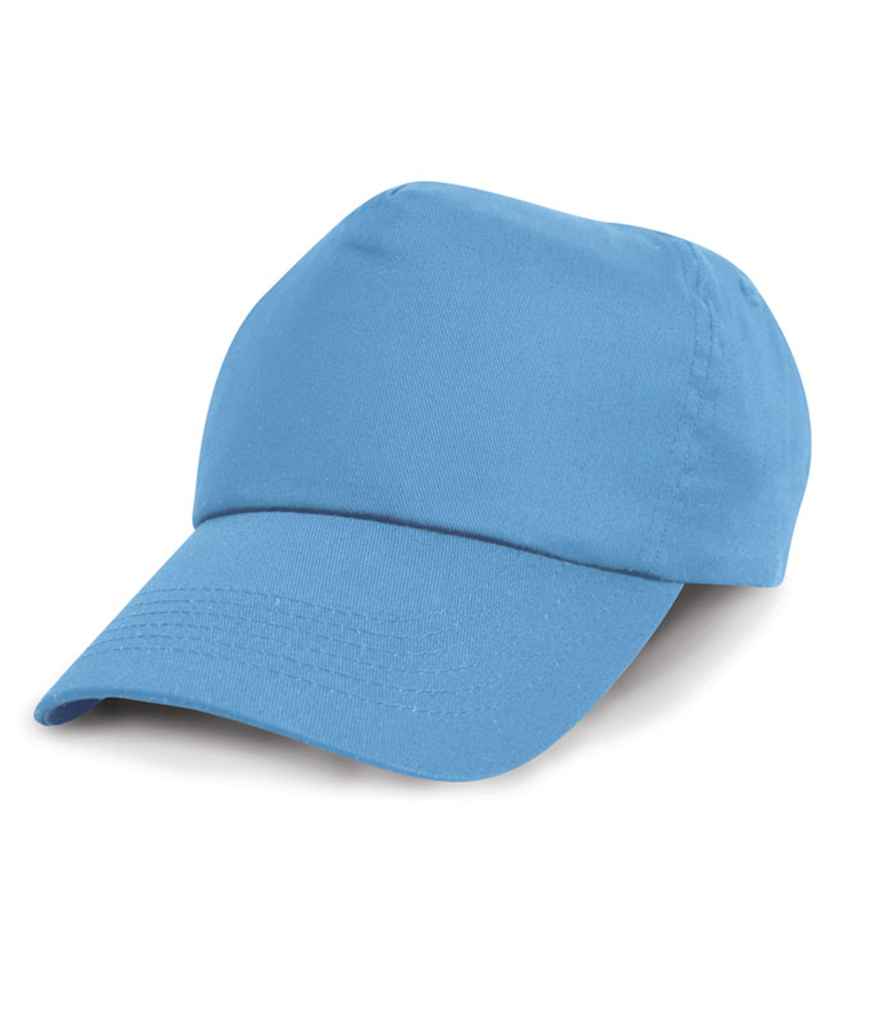 Result Cotton Cap in REG Sky Blue by Result Headwear — Custom branded clothing by Print Press, featuring premium embroidery produced in our specialist print lab in the UK.