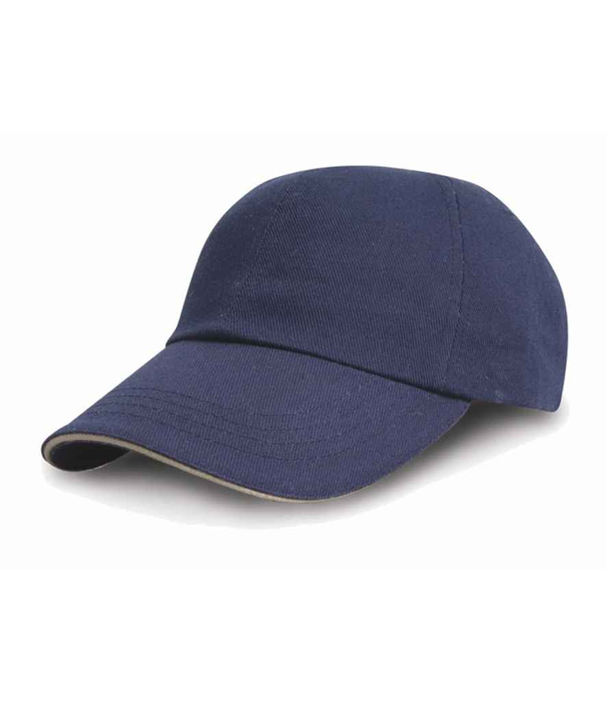 Result Heavy Cotton Drill Pro-Style Cap in ONE Navy by Result Headwear — Custom branded clothing by Print Press, featuring premium embroidery produced in our specialist print lab in the UK.