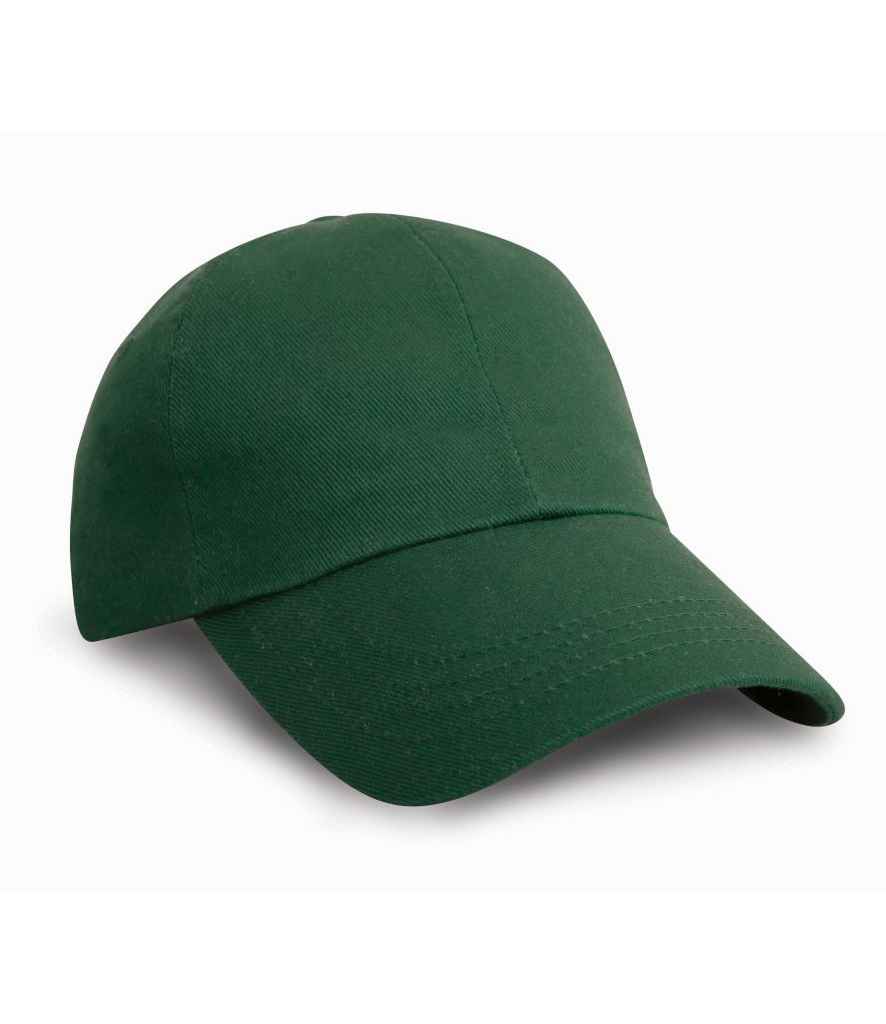 Result Heavy Cotton Drill Pro-Style Cap in ONE Bottle Green by Result Headwear — Custom branded clothing by Print Press, featuring premium embroidery produced in our specialist print lab in the UK.