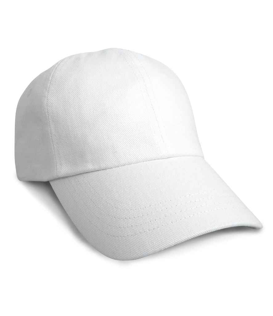 Result Heavy Cotton Drill Pro-Style Cap in ONE White by Result Headwear — Custom branded clothing by Print Press, featuring premium embroidery produced in our specialist print lab in the UK.