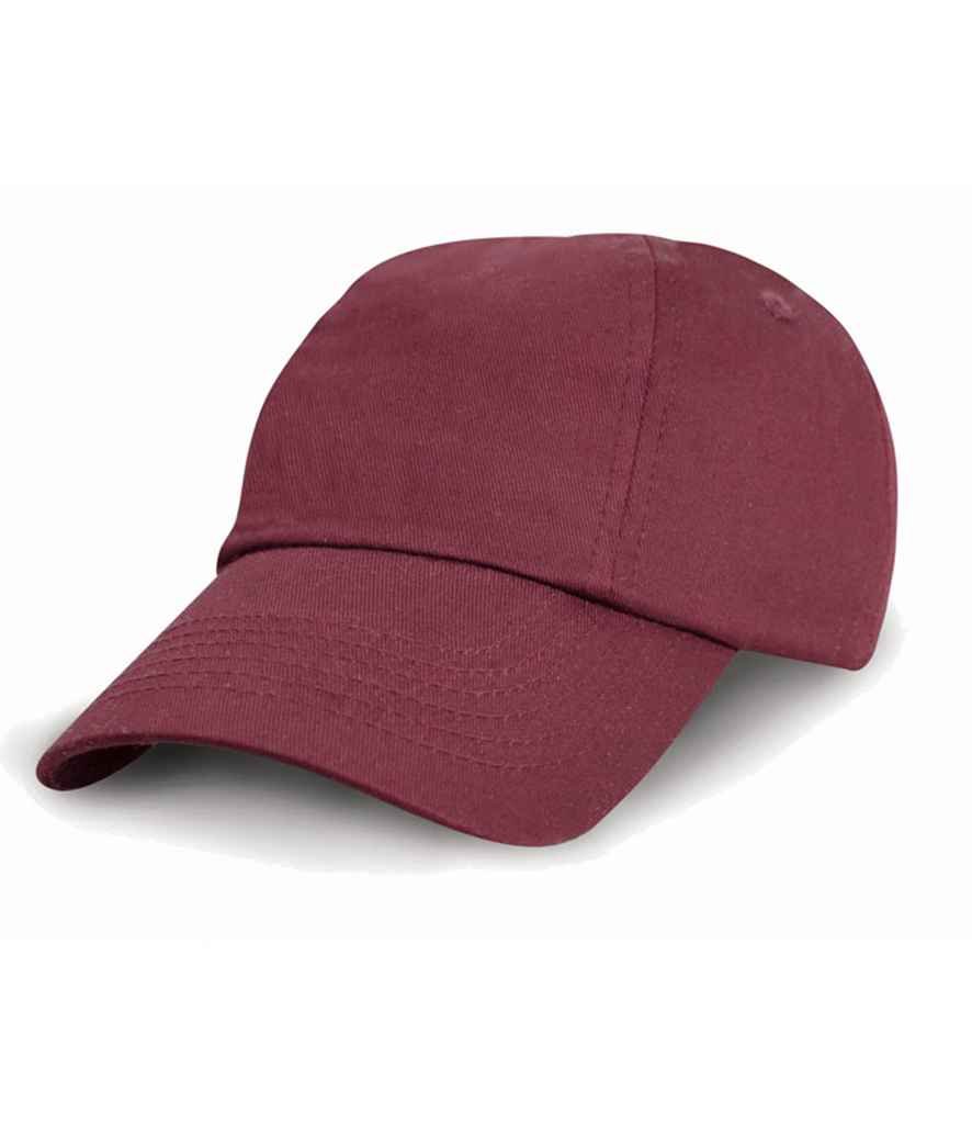 Result Kids Low Profile Cotton Cap in ONE Burgundy by Result Headwear — Custom branded clothing by Print Press, featuring premium embroidery produced in our specialist print lab in the UK.