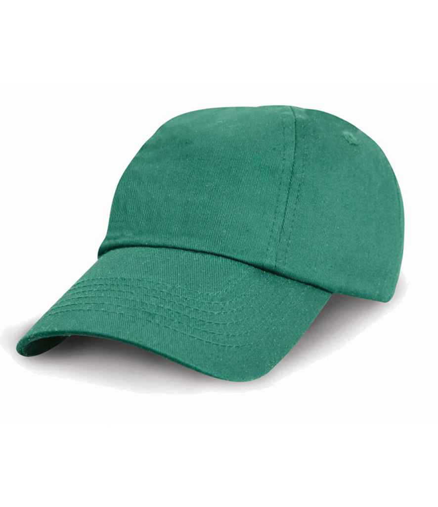 Result Kids Low Profile Cotton Cap in ONE Jade by Result Headwear — Custom branded clothing by Print Press, featuring premium embroidery produced in our specialist print lab in the UK.