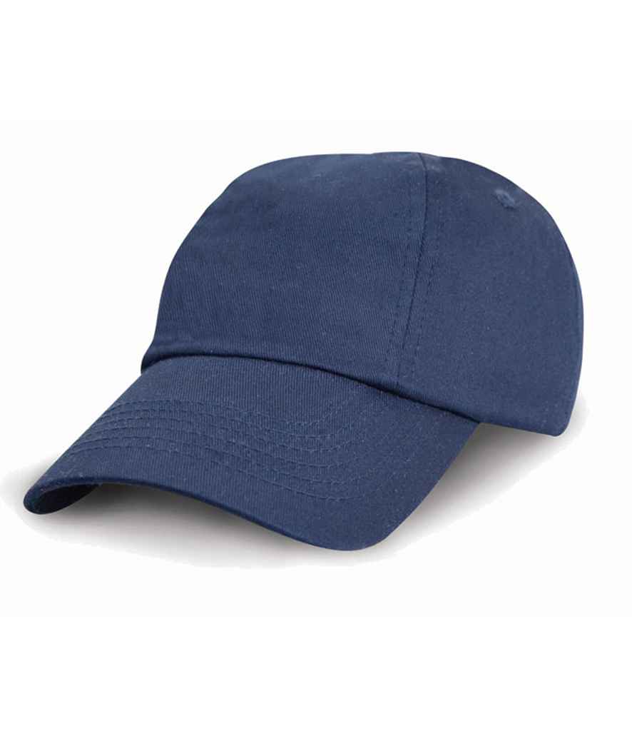 Result Kids Low Profile Cotton Cap in ONE Navy by Result Headwear — Custom branded clothing by Print Press, featuring premium embroidery produced in our specialist print lab in the UK.