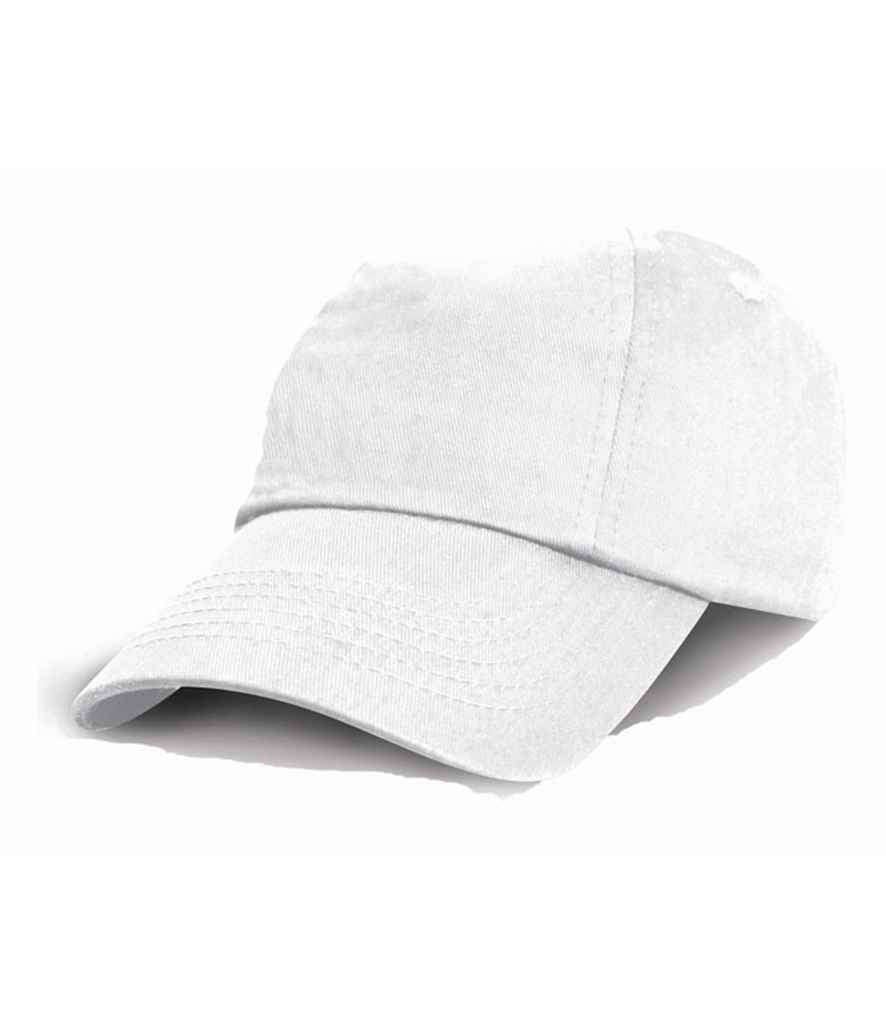 Result Kids Low Profile Cotton Cap in ONE White by Result Headwear — Custom branded clothing by Print Press, featuring premium embroidery produced in our specialist print lab in the UK.