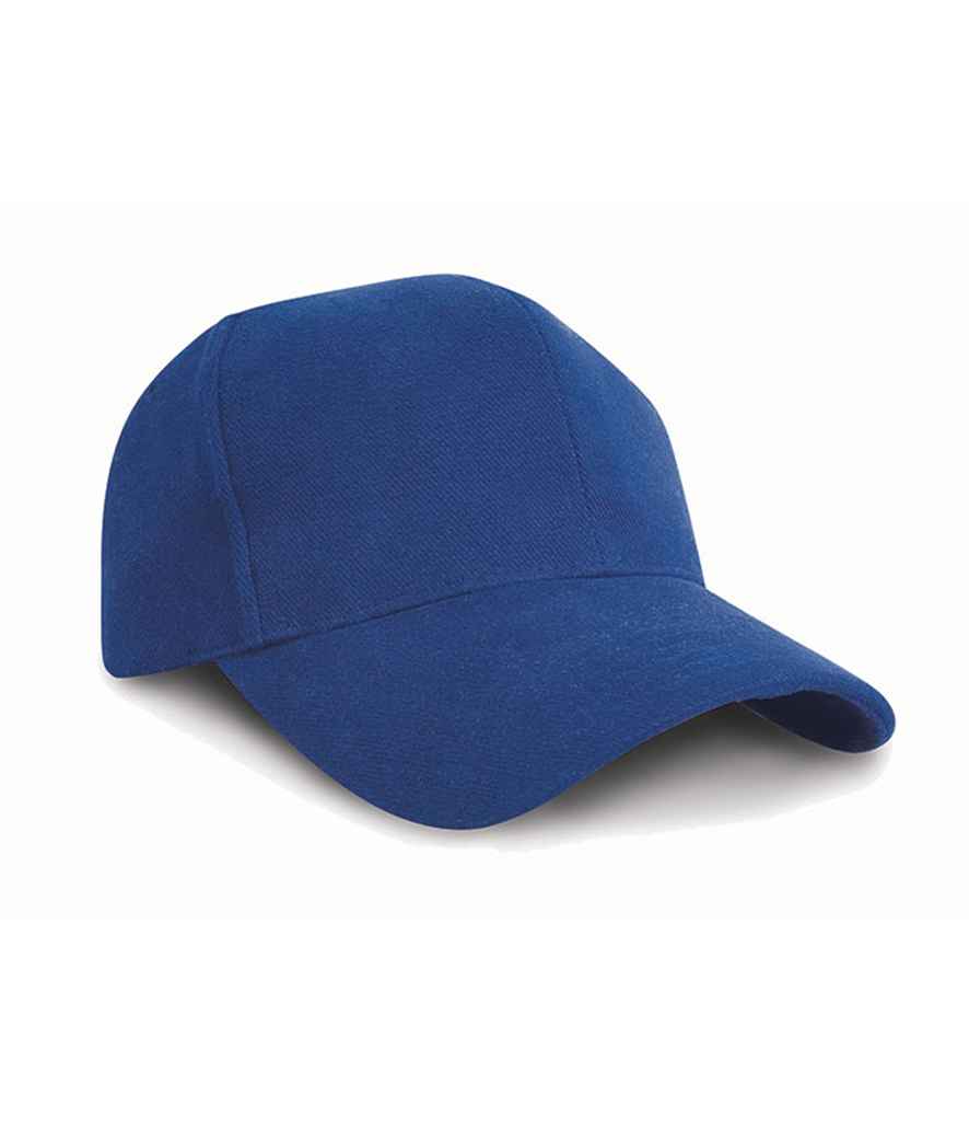 Result Pro-Style Heavy Brushed Cotton Cap in ONE Royal Blue by Result Headwear — Custom branded clothing by Print Press, featuring premium embroidery produced in our specialist print lab in the UK.
