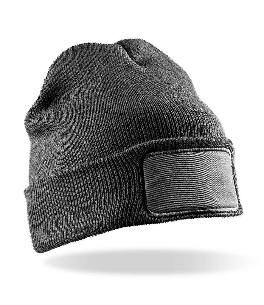 Result Core Double Knit Printers Beanie in ONE Grey by Result Winter Essentials — Custom branded clothing by Print Press, featuring premium embroidery produced in our specialist print lab in the UK.