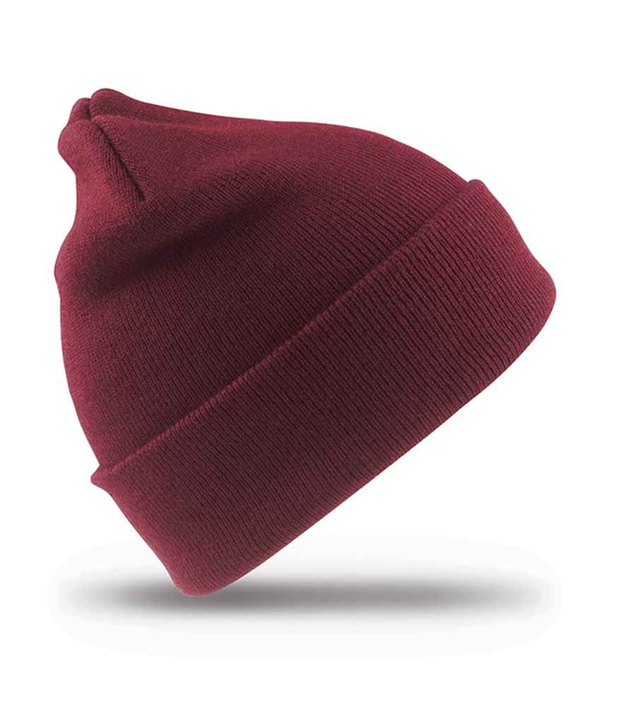Result Kids Woolly Ski Hat in ONE Burgundy by Result Winter Essentials — Custom branded clothing by Print Press, featuring premium embroidery produced in our specialist print lab in the UK.