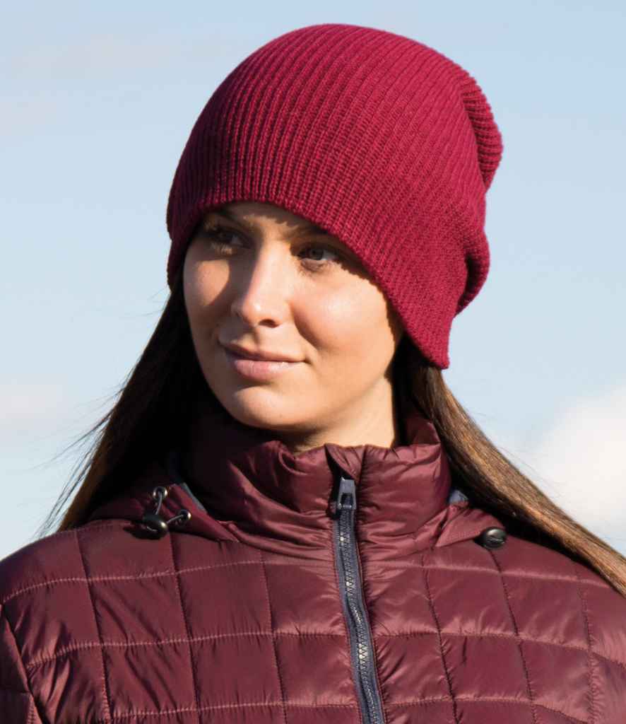 Result Core Softex Beanie in ONE Burgundy by Result Winter Essentials — Custom branded clothing by Print Press, featuring premium embroidery produced in our specialist print lab in the UK.