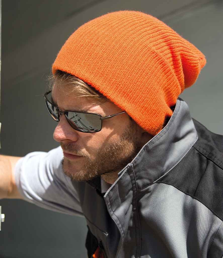 Result Core Softex Beanie in ONE Orange by Result Winter Essentials — Custom branded clothing by Print Press, featuring premium embroidery produced in our specialist print lab in the UK.