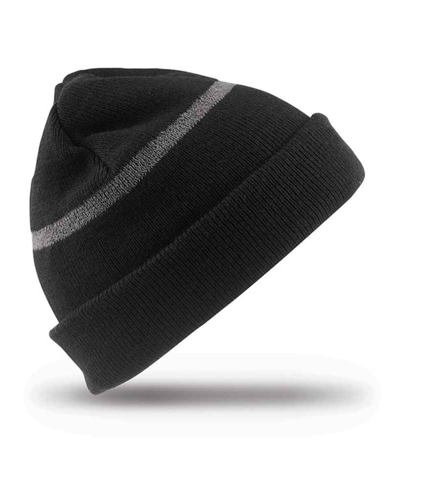 Result Kids Woolly Ski Hat with Thinsulate Insulation in ONE Black by Result Winter Essentials — Custom branded clothing by Print Press, featuring premium embroidery produced in our specialist print lab in the UK.